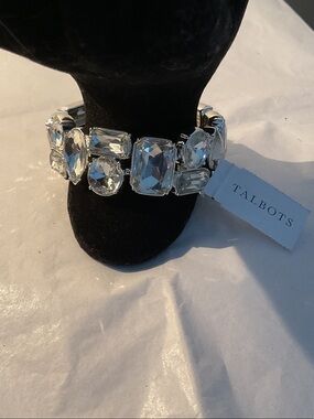 Talbots Silver and Clear Gem Bracelet